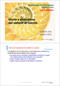 Storia e evoluzione dei sistemi di calcolo - Luca Cabibbo
