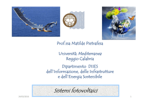 Sistemi fotovoltaici - Università degli Studi Mediterranea