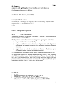 Ordinanza concernente gli impianti elettrici a corrente