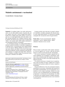 Malattie autoimmuni e vaccinazioni