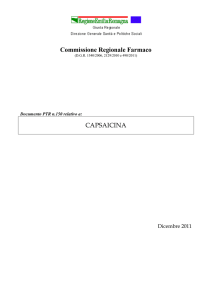 Commissione Regionale Farmaco CAPSAICINA