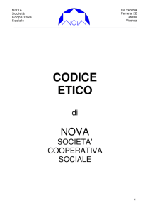 codice etico - Nova Cooperativa Sociale