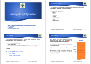 4 Array e strutture in C++