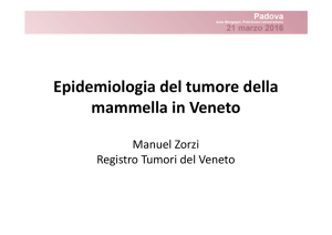 Epidemiologia del tumore della mammella in Veneto