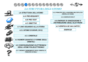 la struttura dell`atomo - Corsi di Laurea a Distanza