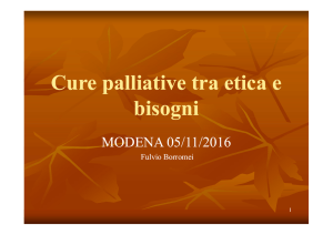 Cure palliative tra etica e bisogni bisogni