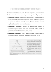 Classificazione rocce sedimentarie