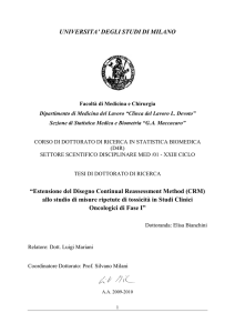 Estensione del Disegno Continual Reassessment Method (CRM