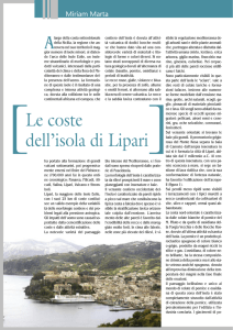 Le coste dell`isola di Lipari
