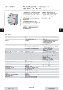 ABB i-bus® EIB Attuatore tapparelle, 4 canali, 230 V AC Tipo: RA/S