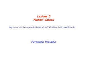 Lezione 5 Numeri Casuali Fernando Palombo