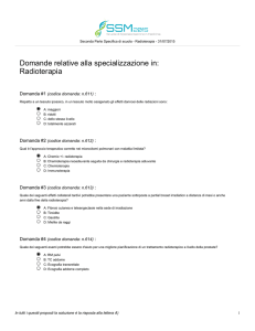 Radioterapia - Scuole di Specializzazione in Medicina