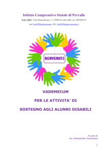 Vademecum Attività Sostegno Alunni Disabili I.C. Prevalle