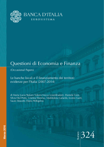 Le banche locali e il finanziamento dei territori