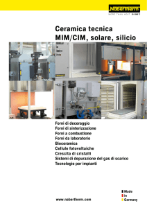 Ceramica tecnica MIM/CIM, solare, silicio