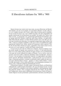 Il liberalismo italiano fra `800 e `900