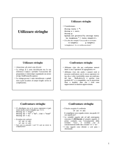 Utilizzare stringhe