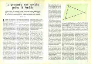 La geometria non - euclidea prima di Euclide