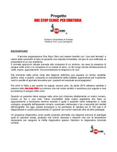 Progetto ONE STOP CLINIC PER EMATURIA