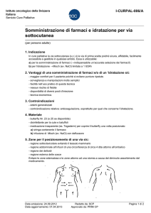 Somministrazione di farmaci e idratazione per via sottocutanea