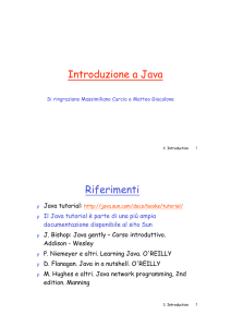 Introduzione a Java Riferimenti