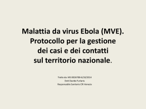 Malattia da virus Ebola (MVE) – Protocollo per la
