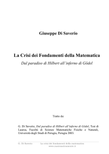 La Crisi dei Fondamenti della Matematica