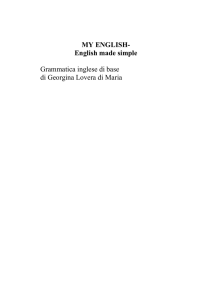 MY ENGLISH- English made simple Grammatica inglese di base di