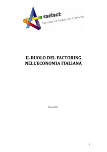 il ruolo del factoring nell`economia italiana