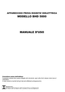 modello bhd 5000 manuale d`uso