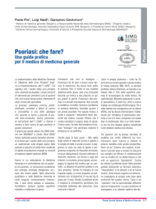 Psoriasi: che fare?