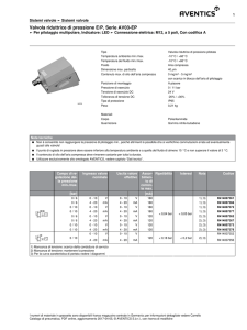 Valvola riduttrice di pressione E/P, Serie AV03-EP