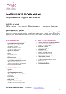 Scarica il programma del Master in