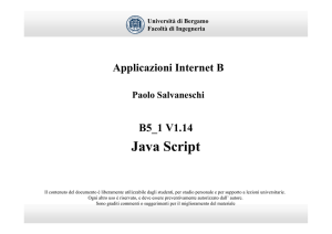 Java Script - Università degli studi di Bergamo