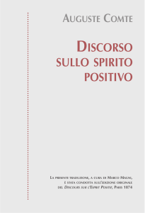 discorso sullo spirito positivo