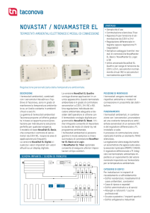 Scheda technica Termostati ambientali elettronici