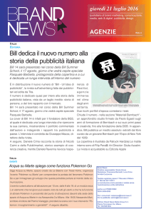 Bill dedica il nuovo numero alla storia della pubblicità italiana