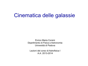 Cinematica delle galassie - Dipartimento di Fisica e Astronomia