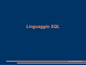 Linguaggio SQL - IISS Giulio Cesare