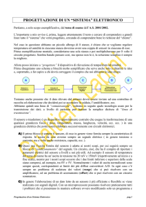 PROGETTAZIONE DI UN SISTEMA ELETTRONICO