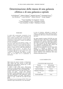 Determinazione delle masse di una galassia ellittica e di una