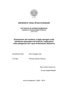 Espressione del recettore α degli estrogeni sulla membrana