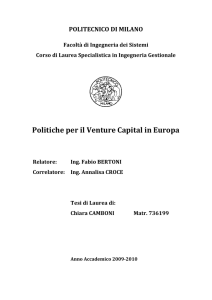 Politiche per il Venture Capital in Europa