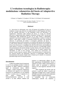 L`evoluzione tecnologica in Radioterapia: modulazione volumetrica
