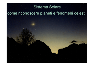 Sistema Solare come riconoscere pianeti e fenomeni