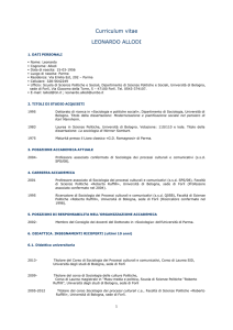 Curriculum vitae LEONARDO ALLODI