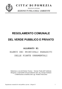 Elenco dei principali parassiti delle piante