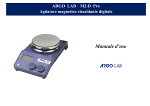 Manuale D`uso Agitatore Riscaldato Argolab M2-D-Pro