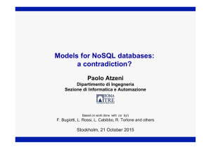 Models for NoSQL databases: a contradiction?