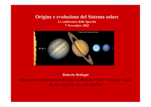 Origine ed evoluzione del Sistema Solare